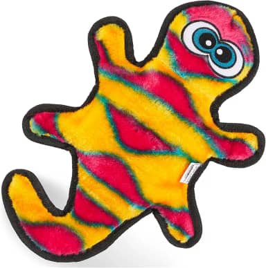 Outward Hound Brinquedo de pelúcia para cães Gecko laranja da Invincible, médio