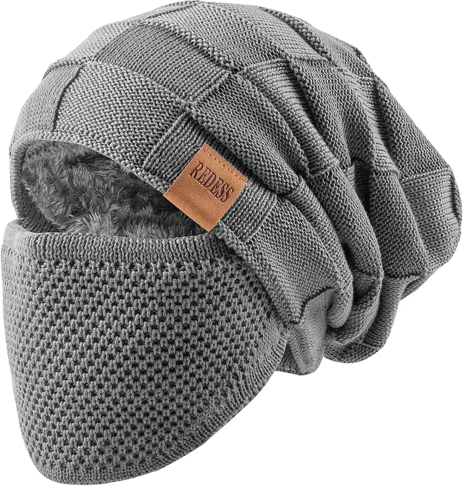 Gorro para homens e mulheres chapéus quentes de inverno tricotado despojado boné de caveira grossa