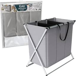 Euro Home - Organizador dobrável de Roupas Sujas com 3 Compartimentos - ORG0686