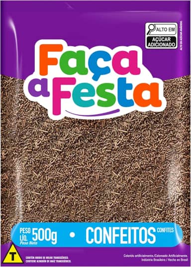 Faça a Festa Confeito Granulado Escuro 500g