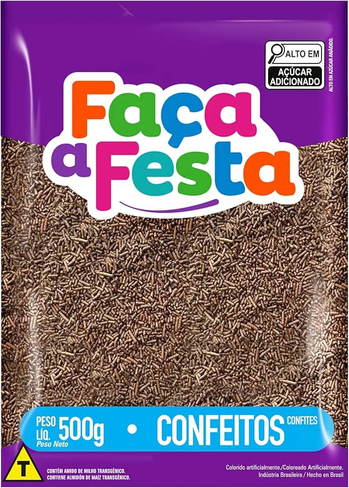 Faça a Festa Confeito Granulado Escuro 500g