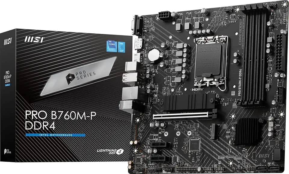 Placa Mãe Msi Pro B760m-p, DDR4, Chipset B760, Intel, LGA 1700, ATX, HDMI, Displayport, VGA, M.2