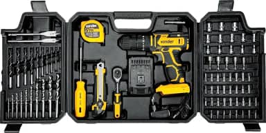 Vonder, Parafusadeira/Furadeira De Impacto A Bateria, 20 V, Fonte De Carregamento Bivolt Automática Com 78 Acessórios, Pfv 078.