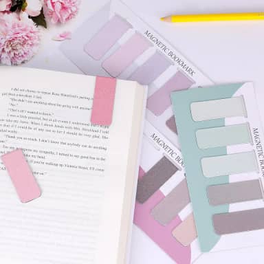 15 clipes magnéticos para marcadores de página femininos coloridos para amantes de livros