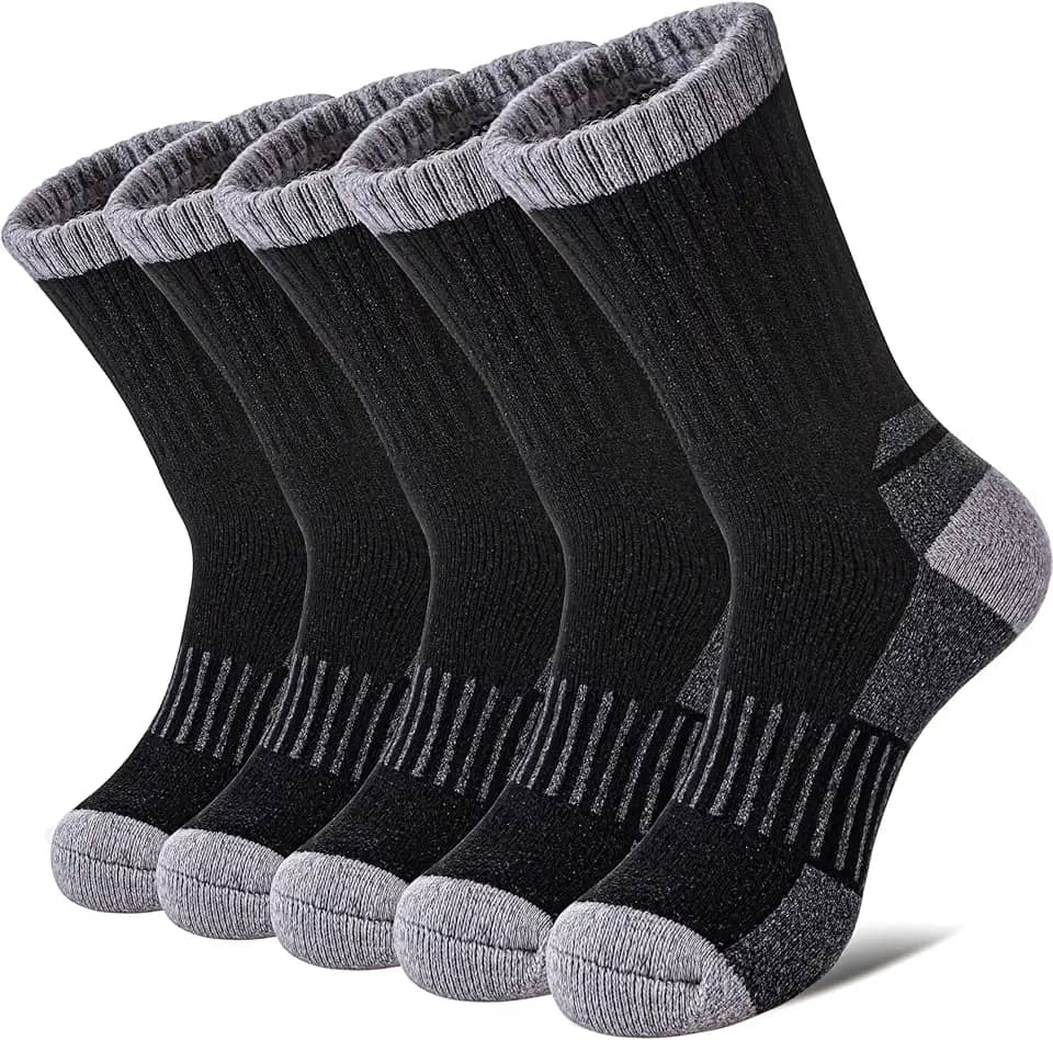 Meias femininas de lã merino para caminhadas, térmicas de inverno, grossas e aconchegantes