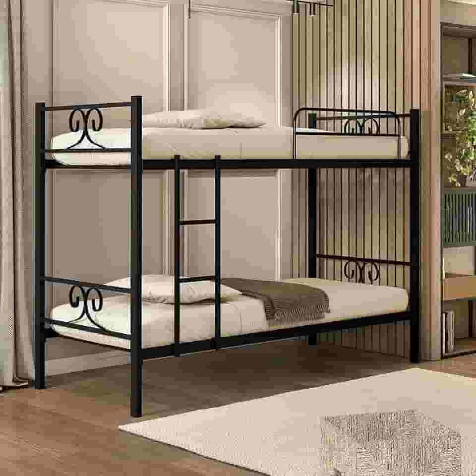 Beliche Tubolar em Aço Domus Reforçada para Pousadas, Alojamentos Preto