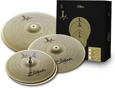 KIT DE PRATOS 14HH + 16CRASH + 18CRASHRIDE LOW VOLUME LV468 ZILDJIAN
