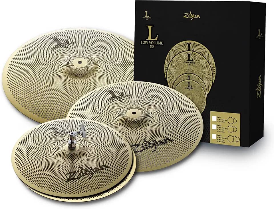 KIT DE PRATOS 14HH + 16CRASH + 18CRASHRIDE LOW VOLUME LV468 ZILDJIAN