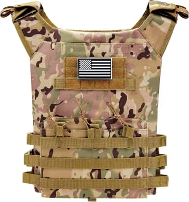 Colete tático para atividades ao ar livre, totalmente ajustável, respirável, leve e modular, paintball polícia airsoft