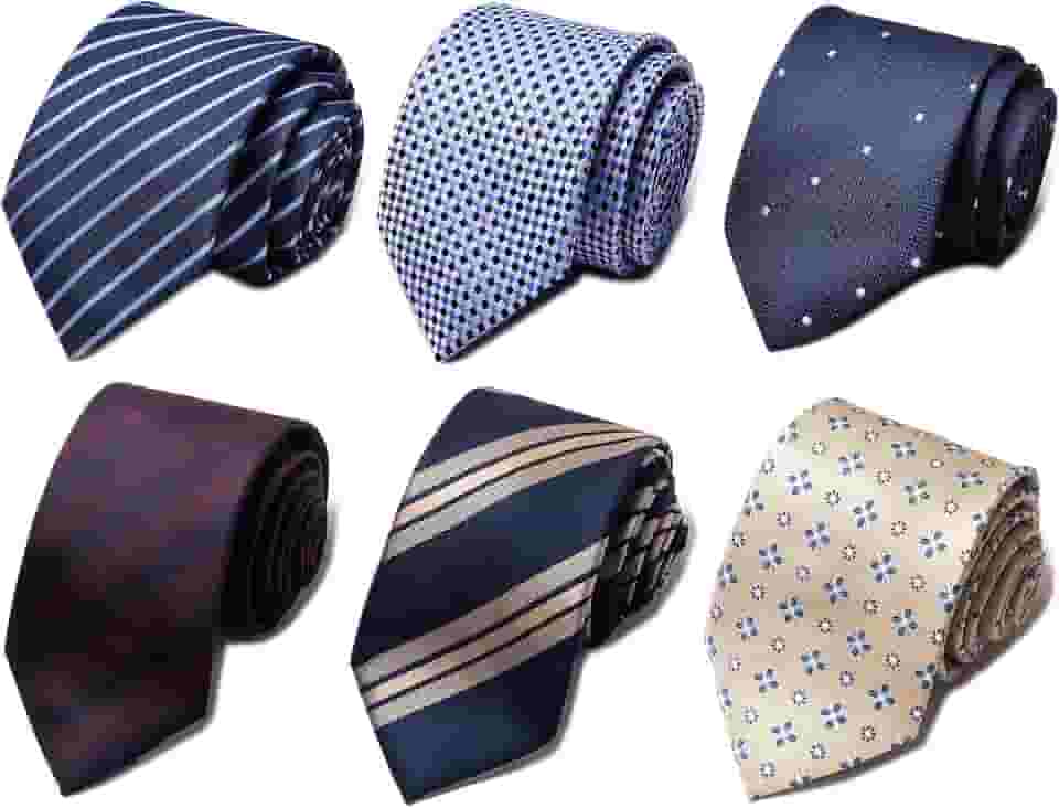 Tie For Men Gravata Jacquard Tecida Conjunto de 6 Peças