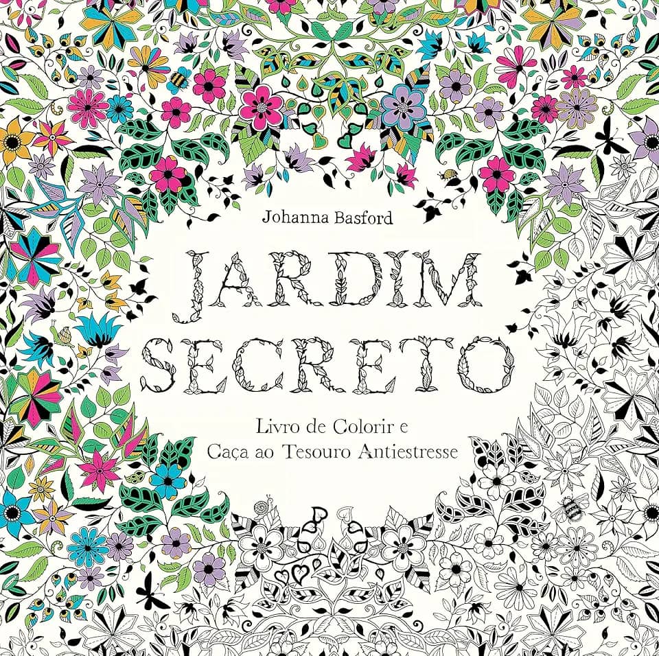 Jardim secreto: Livro de colorir e caça ao tesouro antiestresse