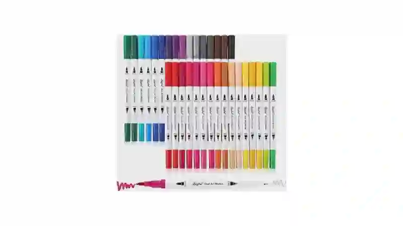 Melhor Caneta para Pintar desenho: Kit 2 em 1 Profissional e Marcadores