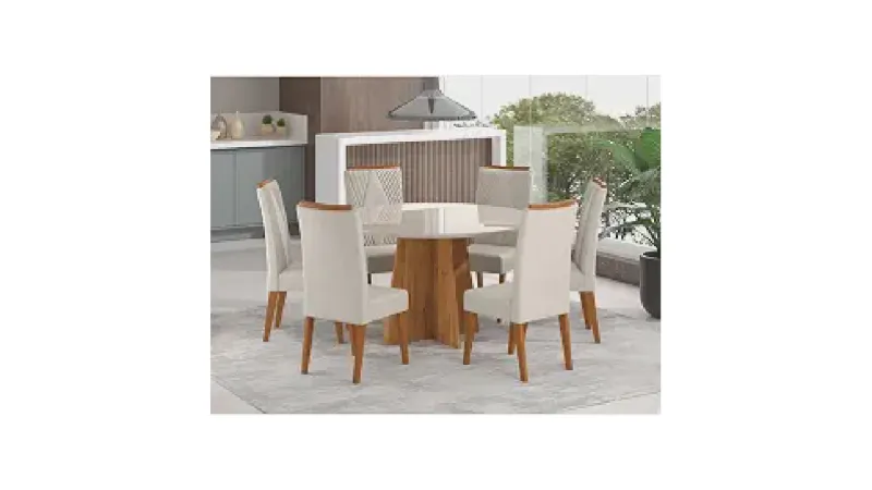 Qual a Melhor Mesa Redonda de 6 Cadeiras? por Estilo