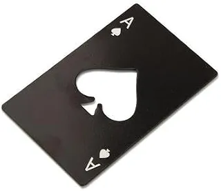 Abridor de Garrafa Poker Premium Inox – Portátil, Resistente e Criativo | Ideal para Cerveja, Bar, Restaurante e Presente (Preto)
