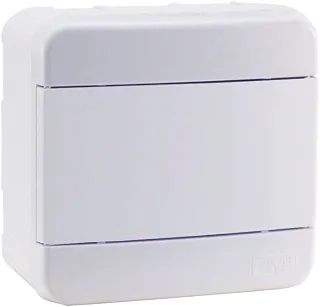 Force Line - Quadro Distribuicao 4 Disjuntores Din Branco - Sobrepo