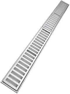 Ralo Linear 10x100 para Piscina com Aro de Fixação e Tela Anti Insetos