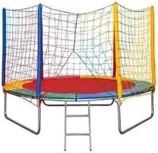 Cama Elástica 2,44 m com Rede de Proteção, Estrutura Aço Galvanizado, Suporta Até 120 kg
