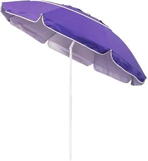 Guarda-Sol de Praia Grande, Proteção UV, Articulável, Ajuste de Altura, Material Leve e Durável, Poliéster e PVC, para Família de até 6 Pessoas, 2,40m
