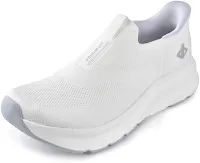 Tênis masculino slip in free up hands com bico largo, suporte de arco, tênis ortopédico de caminhada acolchoado com sola grossa zero gota, almofadas metatarsais