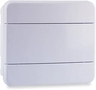 Force Line - Quadro distribuicao 8 disjuntores din br-sobrepor, branco