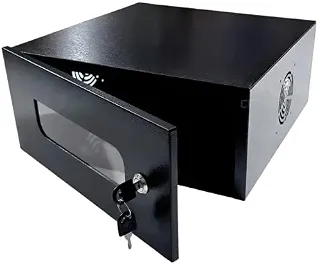 Organizador Metálico para DVR Intelbras, Rack de Rede, Caixa Preta
