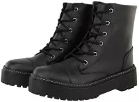 Bota Blogueira Coturno Feminina Retta Tendência Preto