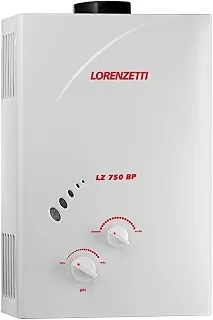 Aquecedor de Água a Gás Lz 750Bp Gn 7, 5 L/Min, Lorenzetti, 7412086, Branco, Médio