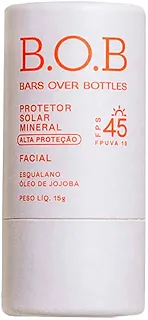 Protetor Solar Facial B.O.B Bars Over Bottles, Mineral, FPS 45