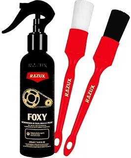 Foxy Removedor de Óleo Graxa e Piche Kit Pincéis Razux