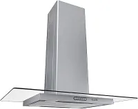 Coifa Ilha 90cm Vidro Reto Nardelli Inox