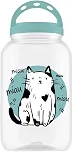 Pote Porta Ração Com Tampa Pet Modelos Diversos 3,6LT (Cats)