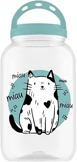 Pote Porta Ração Com Tampa Pet Modelos Diversos 3,6LT (Cats)