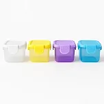 Kit 4 Potes Herméticos 55 ml para Lanche e Papinha Mini Potinhos BPA-Free com Tampa Antivazamento Freezer, Micro-ondas e Lava-Louças Para Bebês, Lancheira, Viagens e Organização