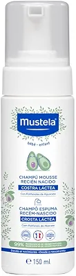 Mustela Shampoo Recém-Nascido 150 Ml - Xampu Textura Espuma Previne E Elimina A Crosta Láctea Dos Bebês - Vegano Feito Com 99% De Ingredientes De Origem Natural E Com Fórmula Biodegrável