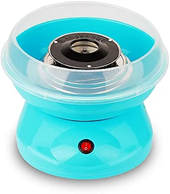 Mini Máquina De Algodão Doce 110v/220v, Fabricante Caseiro de Marshmallow para Crianças, Máquina Elétrica de Marshmallow (Azul,110V Plug)