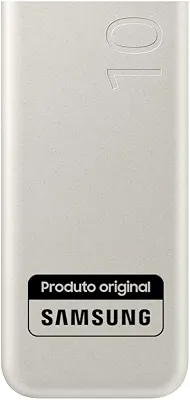 Bateria Externa SAMSUNG EB-P3400 Bege Portátil, Carga Super Rápida 25W, Duas Saídas USB-C 10000 MAH