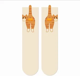 2 pares de meias fofas de algodão macio com tema animal para mulheres e homens, ideia de presente divertida e casual