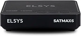 Receptor Digital de TV via satélite, Full HD, com gravador, Bivolt, Entrada USB (Fotos, Músicas e Vídeos), Elsys, ETRS72 - Satmax 6