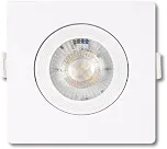 Spot LED de Embutir Quadrado 5W Multivolt Luz Amarela 3000k - SL05Q3