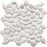 Seixo Telado Premium 30x30cm – Revestimento em Pedra Natural Branca para Piso, Parede e Áreas Externas