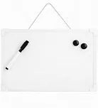 Quadro De Escrita Magnético 40x30Cm Com 2 Ímãs E 1 Caneta Quadro Branco Para Recados Estudos Desenhos (Branco)