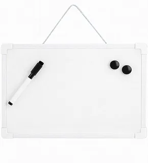 Quadro De Escrita Magnético 40x30Cm Com 2 Ímãs E 1 Caneta Quadro Branco Para Recados Estudos Desenhos (Branco)