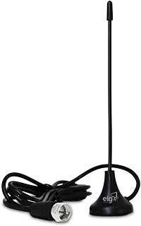 Antena Interna Smart View, Compatível com Sinal Analógico e Digital, 4K, HDR, Cabo de 2,5M Ganho de 4dB, Alcance de Até 15km, Preto, HDTV1300I, ELG
