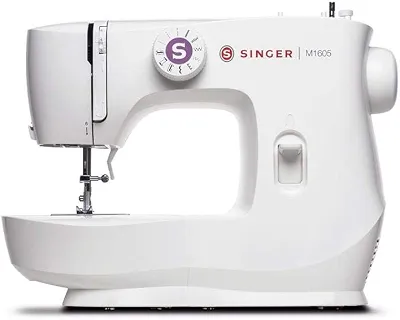 Máquina de Costura Portátil SINGER M1605 127V, Acessórios Inclusos | 6 Pontos Integrados, Luz LED, Estrutura de Metal | Ponto Reto, Zigue-zague, Casa de Botão | Perfeita para Iniciantes