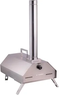 Mini Forno de Pizza A Lenha Antonow - Portátil - Inox Escovado