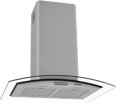 Coifa Ilha Vidro Curvo Inox 75cm - Fogatti - 110V