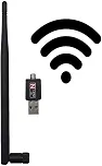 Adaptador Wifi USB 1800Mbps, Dual Band 2.4GHz Para PC e Notebook - Receptor Antena Wireless Compatível Windows Mac Linux