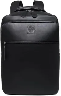Mochila Capiau de Couro Legítimo Vintage Executiva para Notebook, Trabalho e Viagem