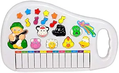 Piano Teclado Musical Bichos Infantil Sons Eletronicos