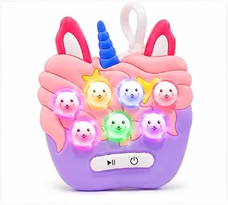 Pop It Eletrônico Unicórnio Mini Game Infantil com Luz e Som Chaveiro Anti Stress Sensorial Portátil (1)